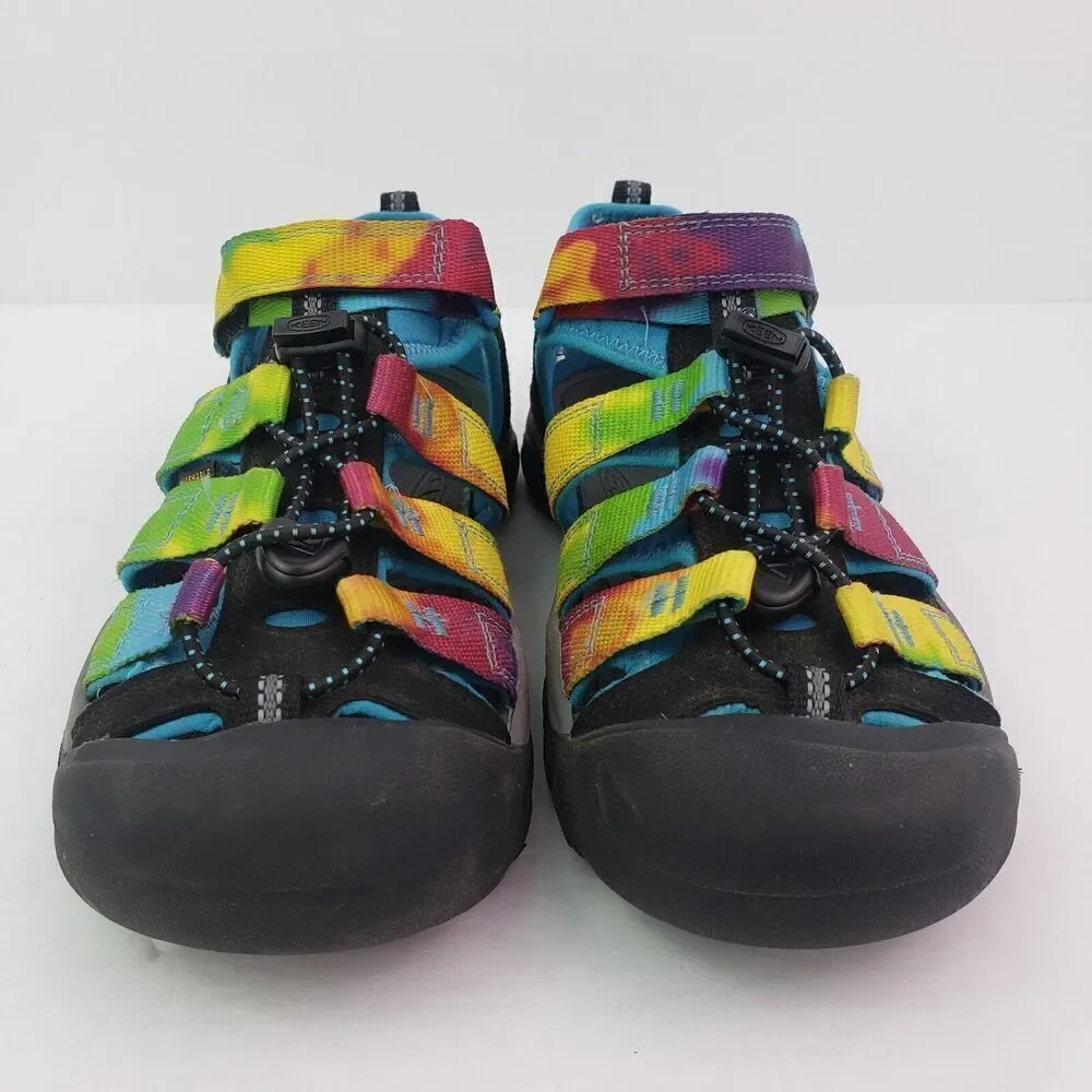 Keen Newport H2 Kids Size 3Y Rainbow Tie Dye Outdoors Fisherman Sandals Shoes